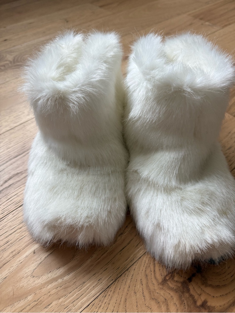 UGG Faux Fur White Booties